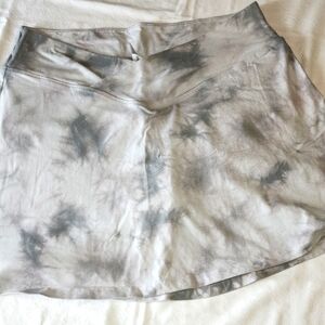 *Pink*  Gray Tie-Dye Women's Skort With Pockets